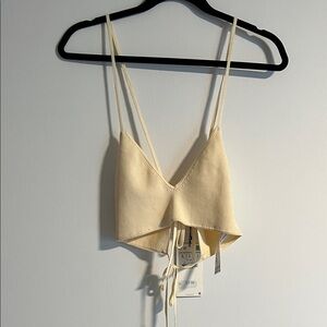 Zara Beige Ribbed Camisole
